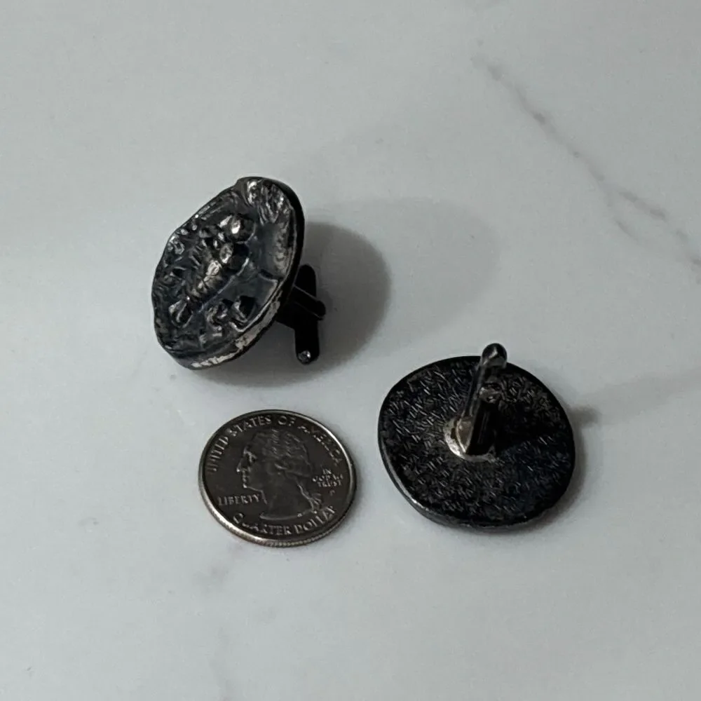 Vintage Hickok Cufflinks Beer Bar Pub Large Round USA Gift